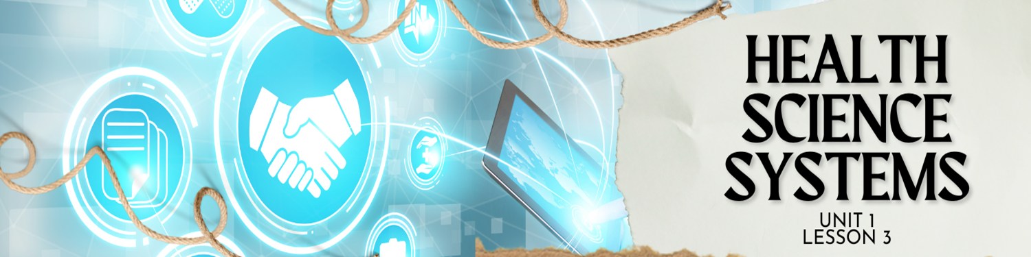 Lesson 3: Health Science Systems Banner